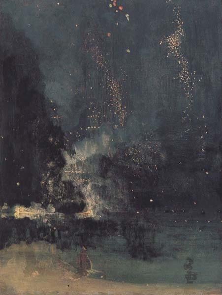 James Mcneill Whistler Noc-turne in Black and Gold:the Falling Rocket (mk43) oil painting picture